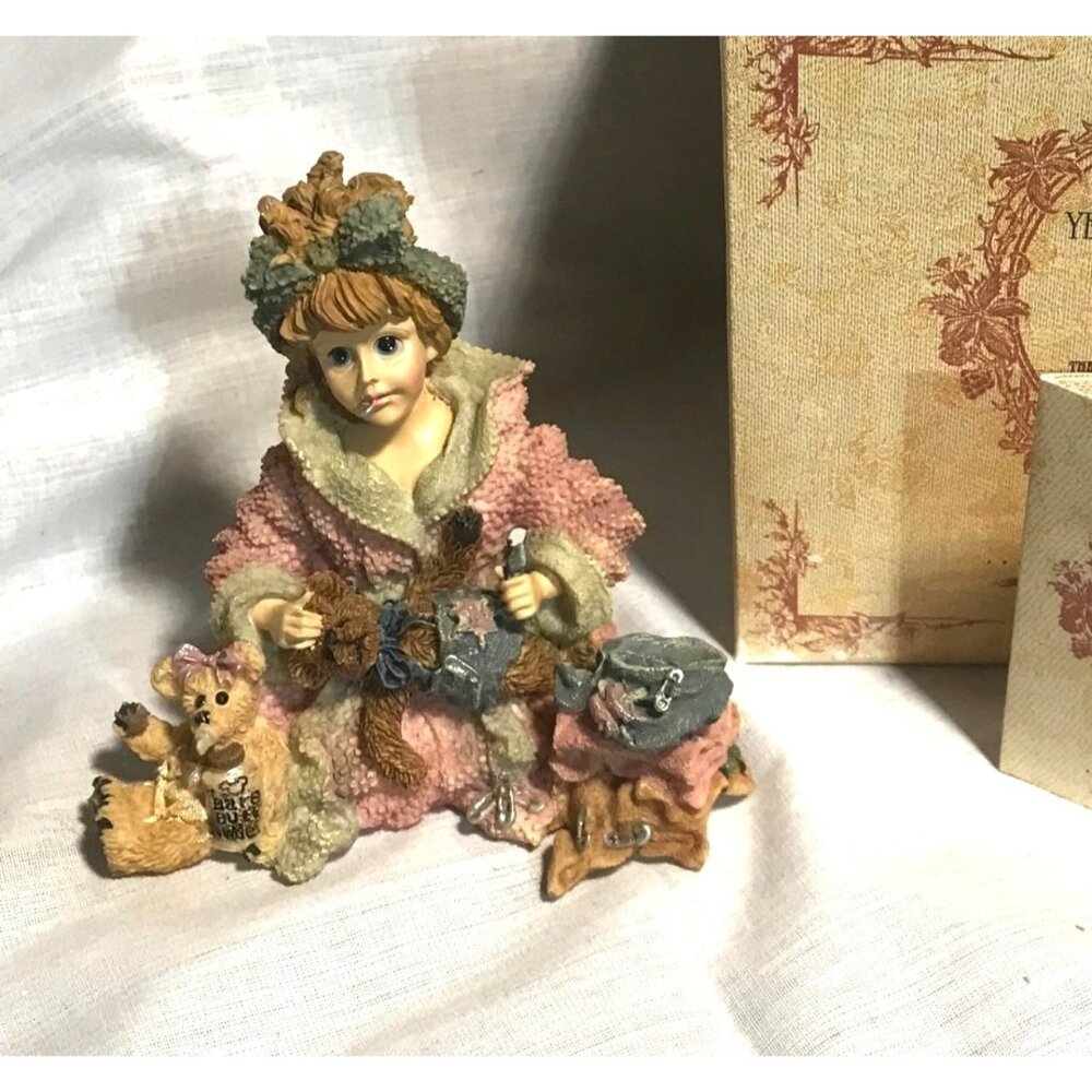 Yesterday's Child Caitlin with Emma & Endmond Diapering Baby Dollstone Figurine
